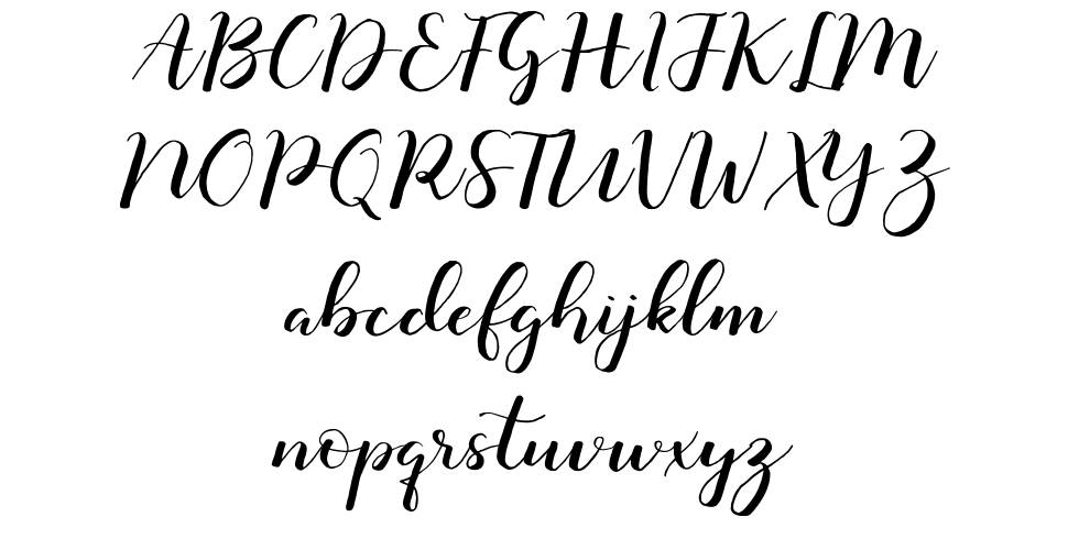 Monatia font Örnekler