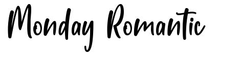 Monday Romantic font