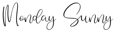 Monday Sunny font