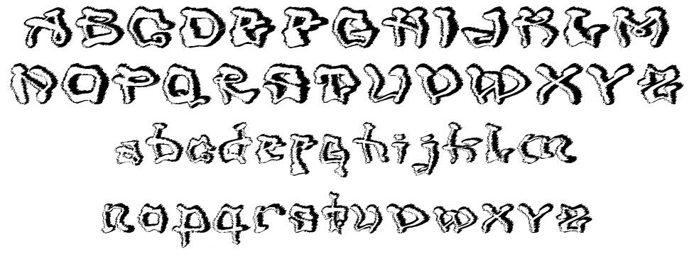 Mondrongo písmo Exempláře