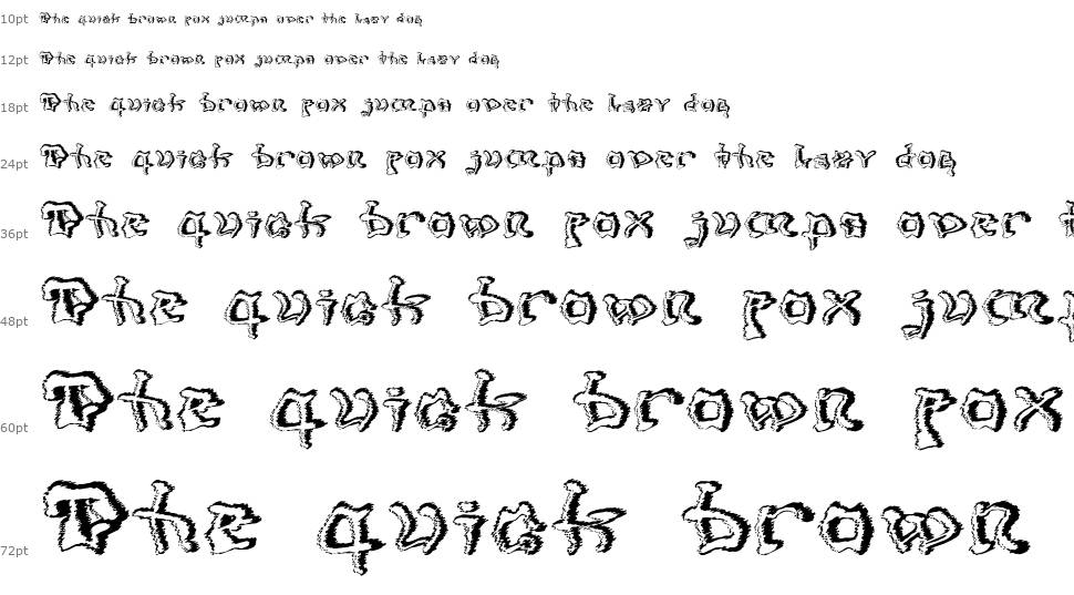 Mondrongo písmo Vodopád