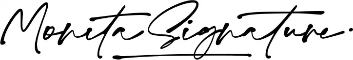 Monita Signature písmo