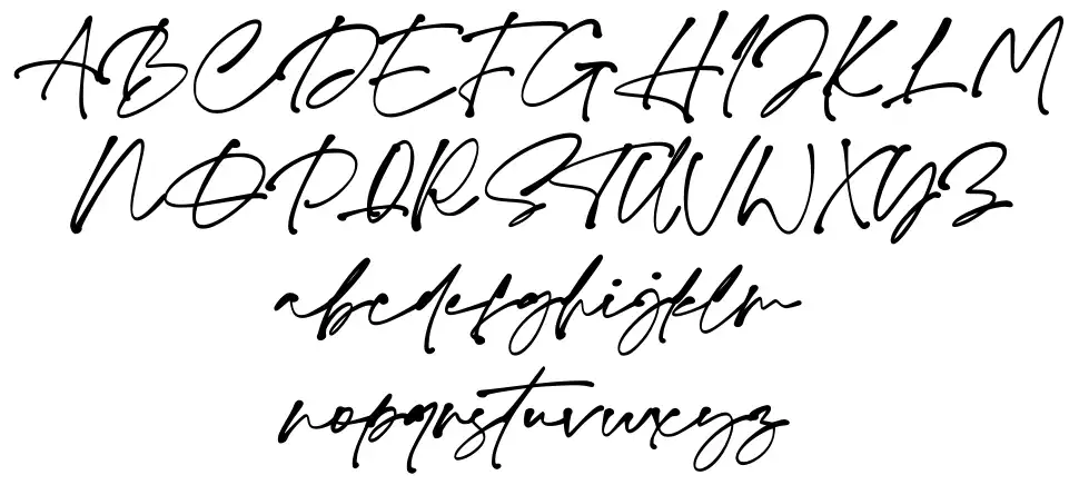 Monita Signature font specimens