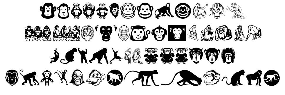Monkey Business fonte Espécimes