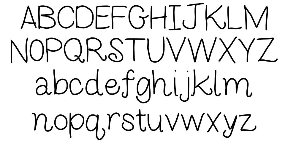Monkeybutt font specimens