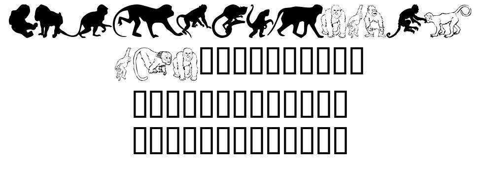 Monkeys DC Primates font Örnekler