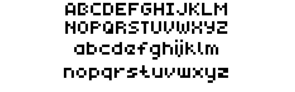 Monobit font specimens