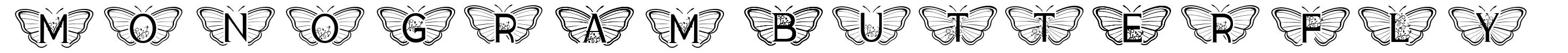 Monogram Butterfly font