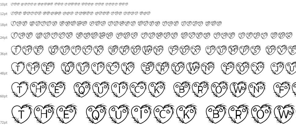 Monogram Sweet Love font Şelale