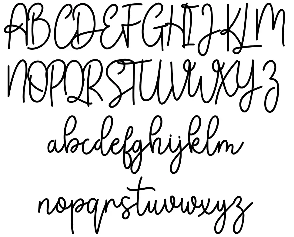 Monokind Script font Örnekler