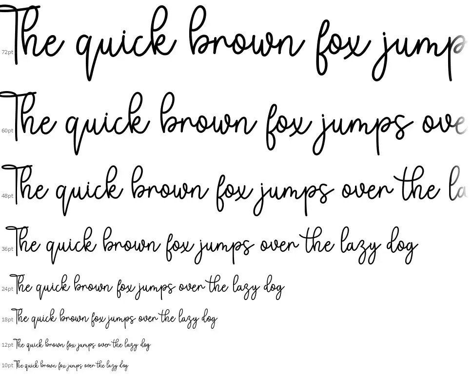 Monokind Script font Şelale