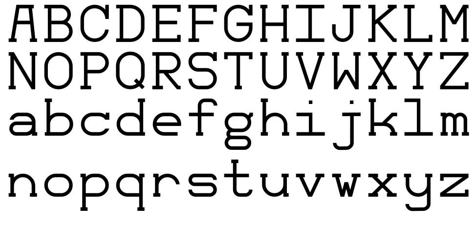 Monomod font Örnekler