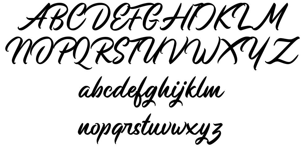 Monopola Script font specimens