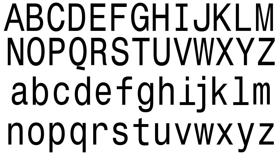 Monospace Typewriter font