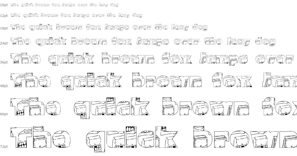 Monster Boxes font Waterfall