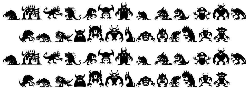 Monster South LLC ST font Örnekler