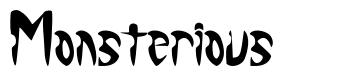 Monsterious font