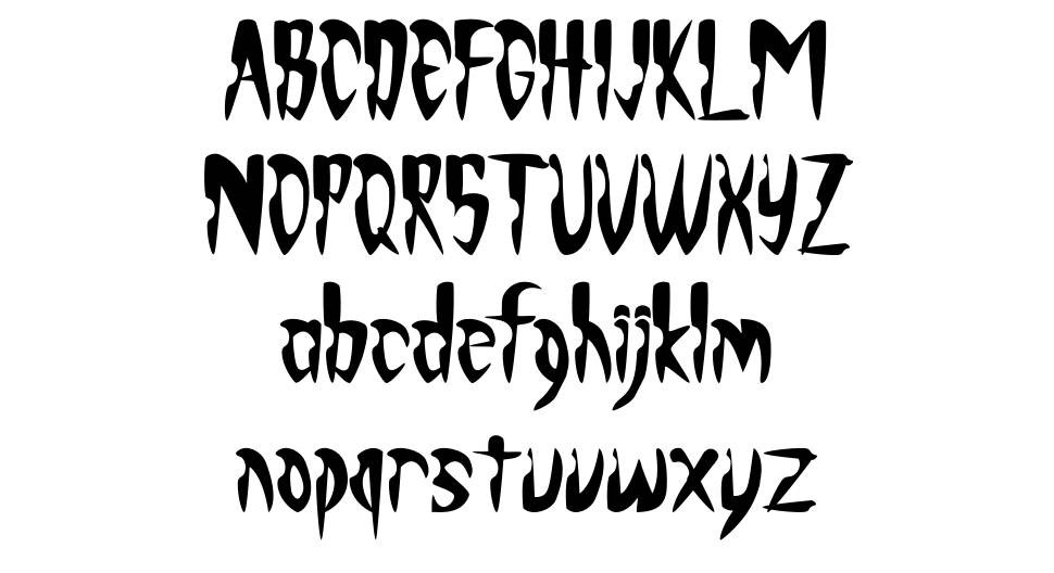 Monsterious schriftart vorschau