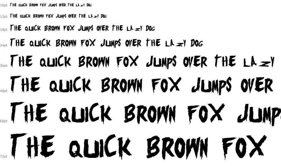 Monsters Attack! font Waterfall