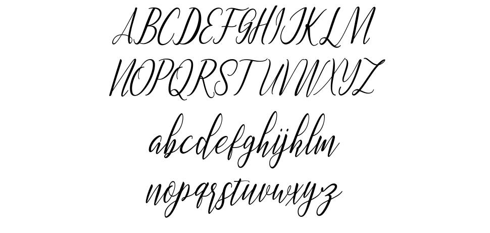 Montalia Script font specimens
