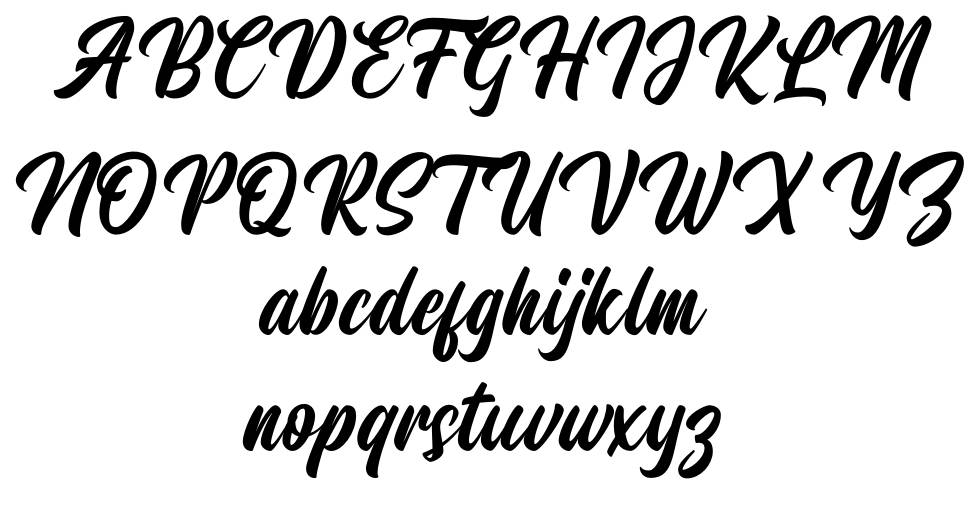 Monteners Script font specimens