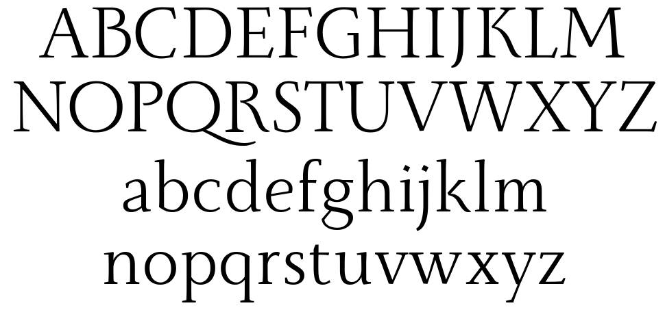 Monterchi Serif fonte Espécimes