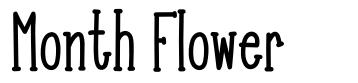 Month Flower font