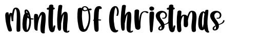 Month Of Christmas font