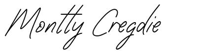 Montty Cregdie font