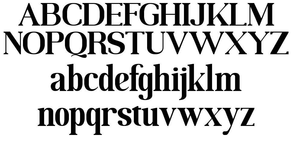 Moodern font specimens