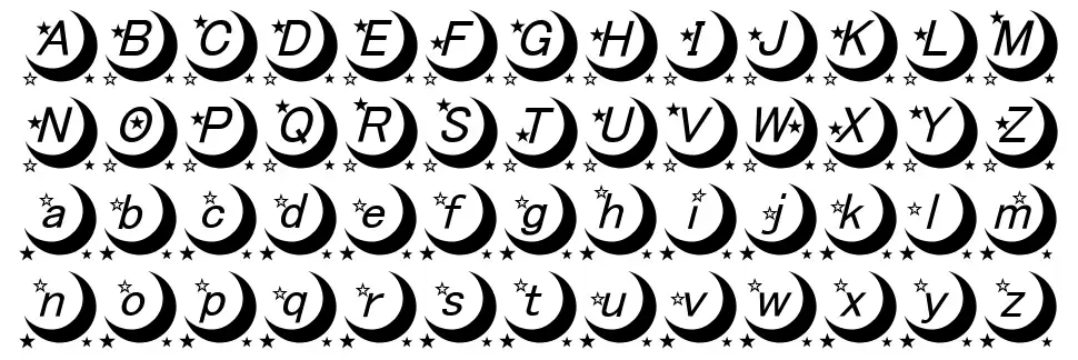 Moon Font schriftart vorschau