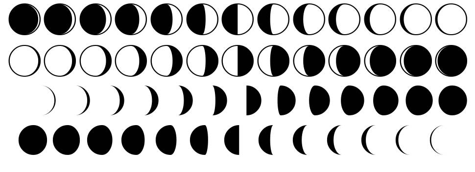 Moon Phases 字形 标本
