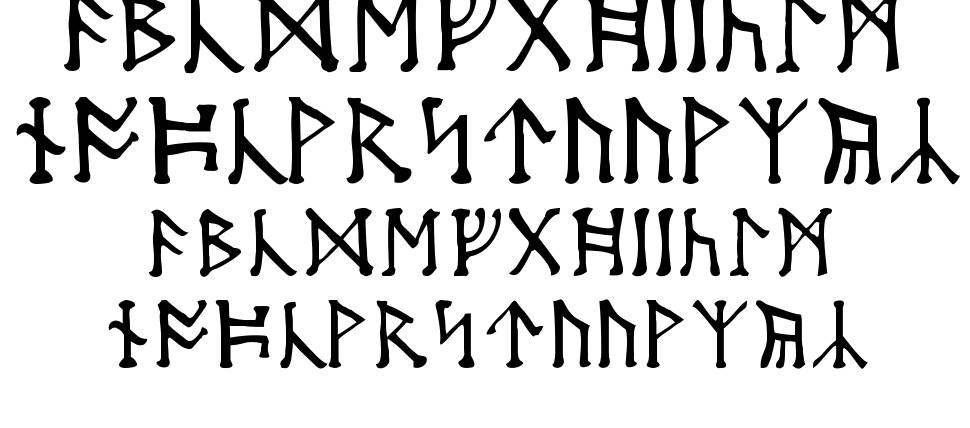 Moon Runes font specimens