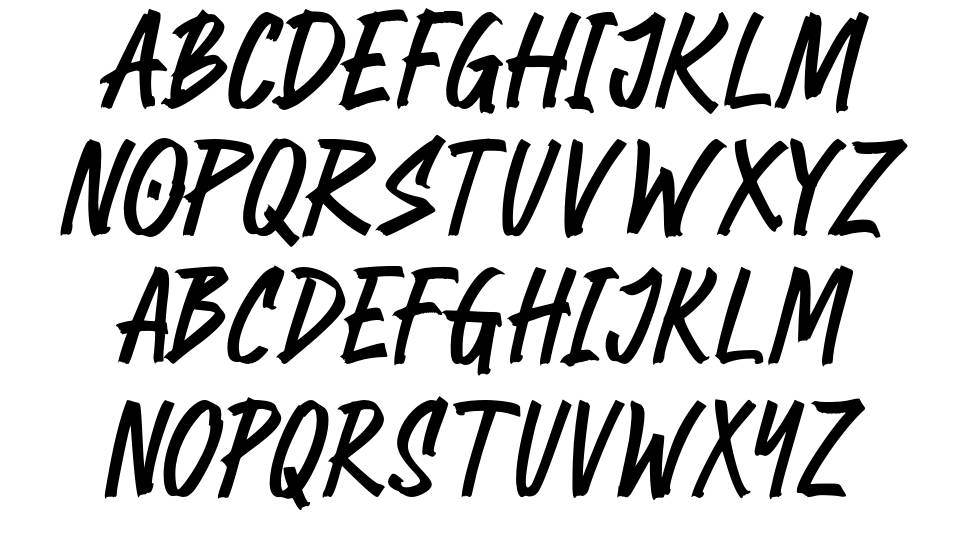 Moon Slayer font specimens