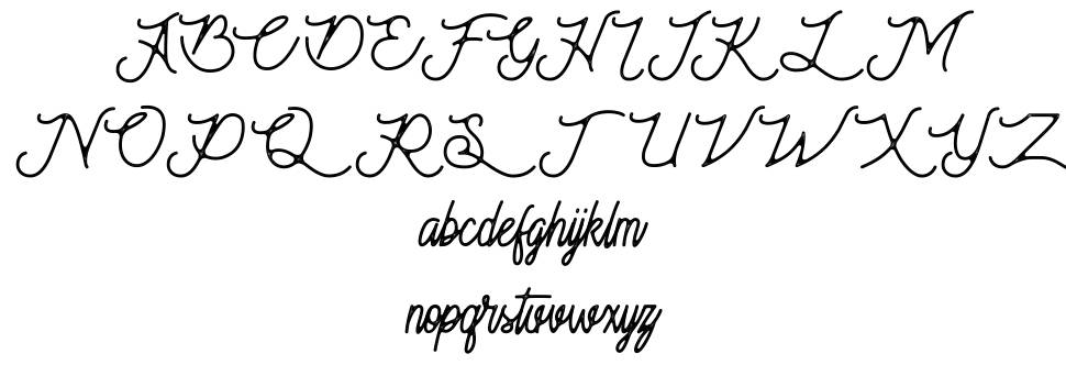 Moonchrome 字形 标本