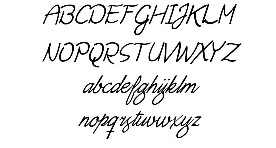 Moonlight Script font specimens