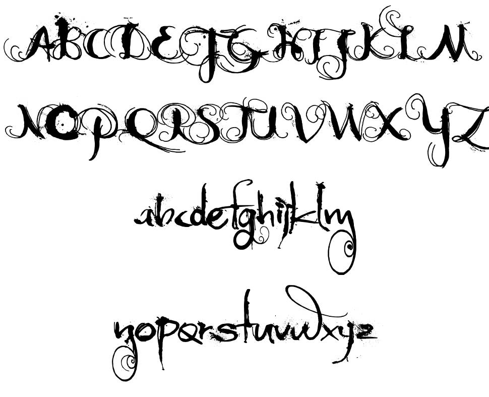 Moonlight Shadow font specimens