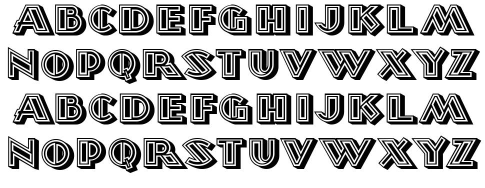 Morava font specimens