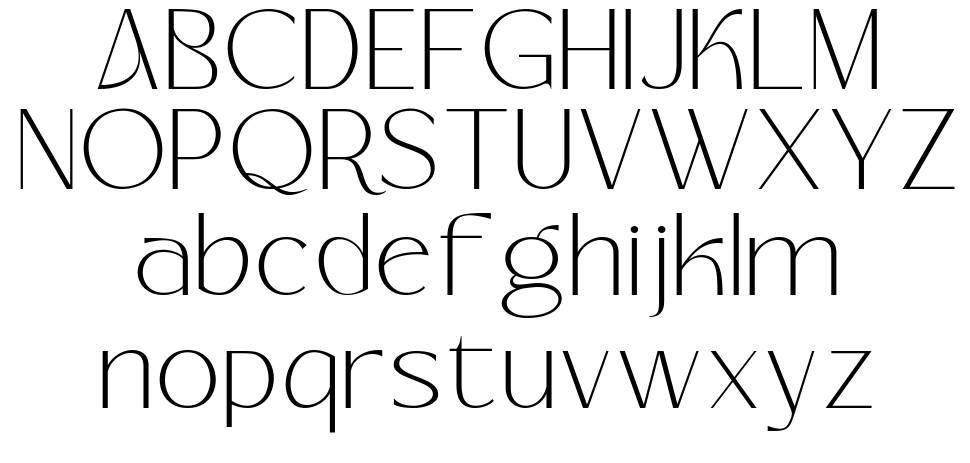 Moredya font specimens