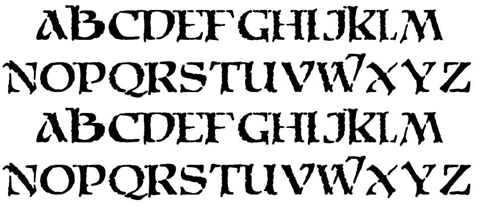 Moria Citadel písmo Exempláře