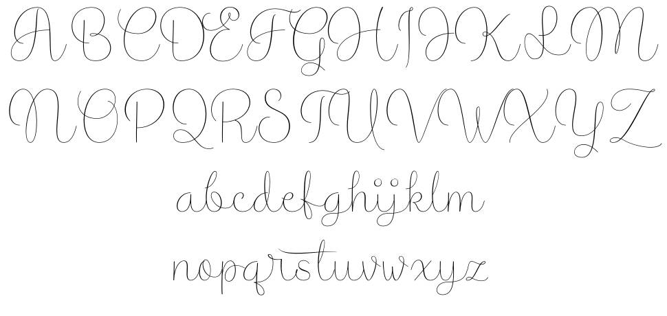 Morica Script font specimens