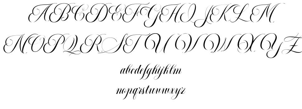 Moritza Script font specimens