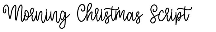 Morning Christmas Script font