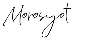 Morosyot schriftart