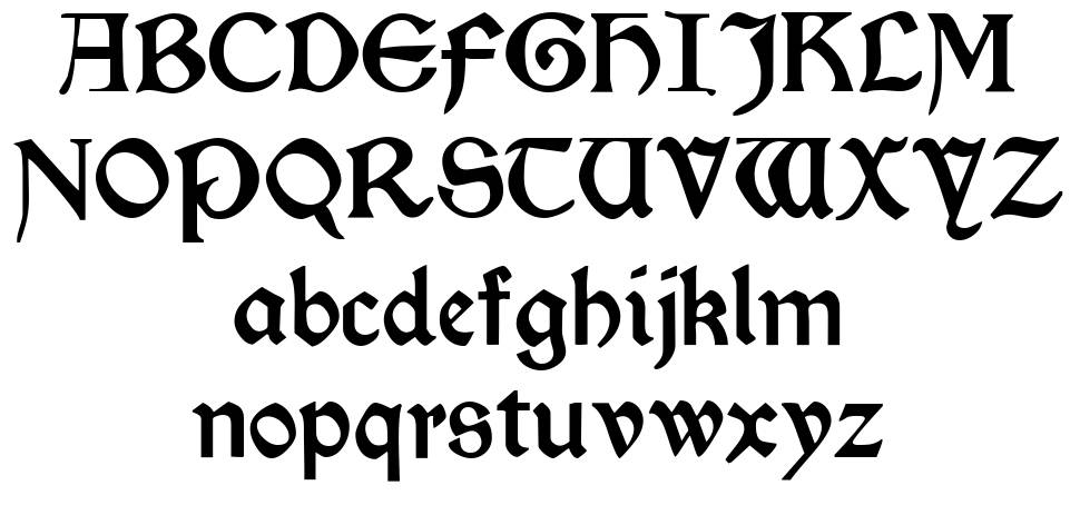 Morris Roman font specimens