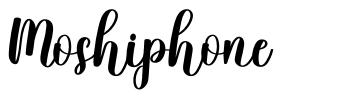 Moshiphone font
