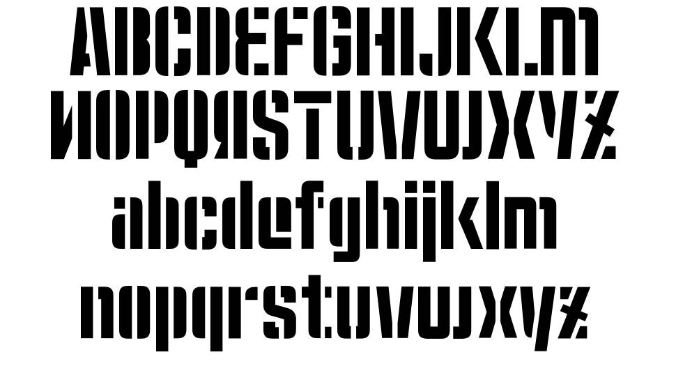 Moshka Stencil 字形 标本