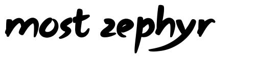 Most Zephyr schriftart