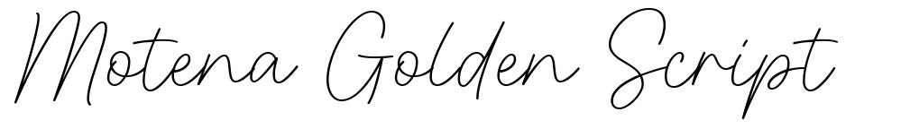 Motena Golden Script font