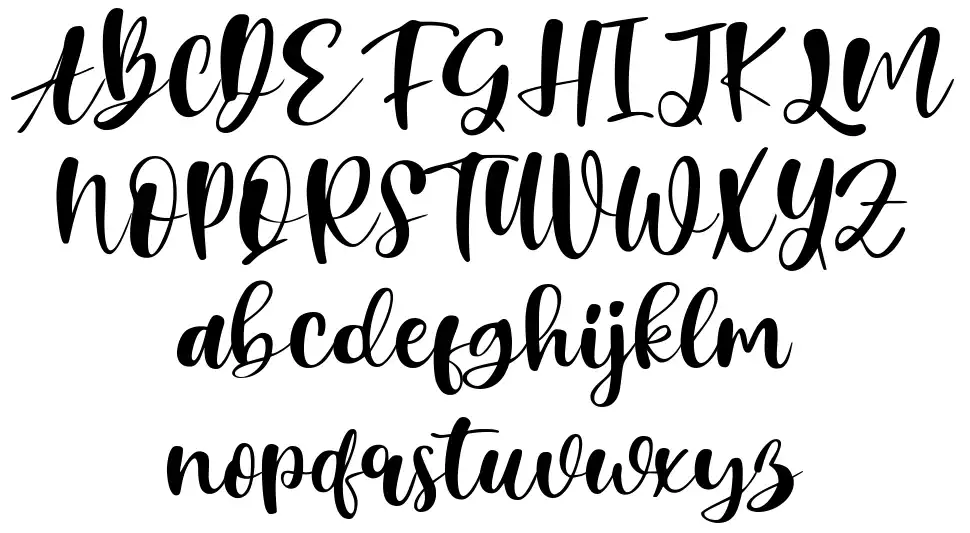 Mother Happy font specimens